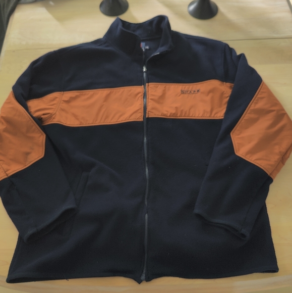 Chaps Mens Zip Up Fleece windbreaker - Picture 3 of 8